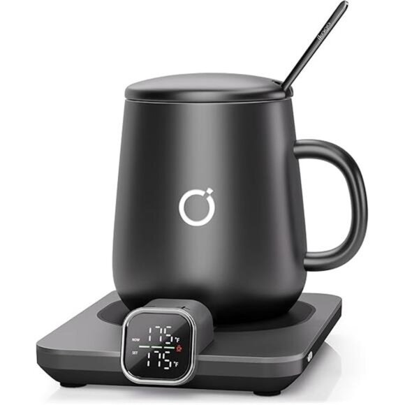 Smart Heated Coffee Mug Warmer & Mug Set - Heated Coffee Warmer with Auto Shut - Picture 7 of 7